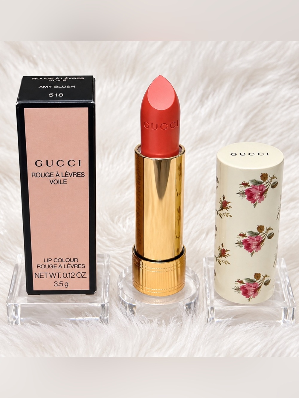 Gucci Rouge à Lèvres Voile Sheer Lipstick – 518 Amy Blush